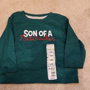Green Kids Long Sleeve Holiday Shirt